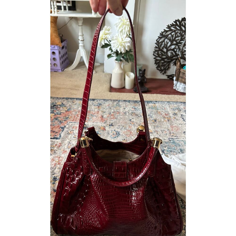 Brahmin Elisa Chianti Melbourne Red 
 Satchel – Excellent Condition - Picture 7 of 10